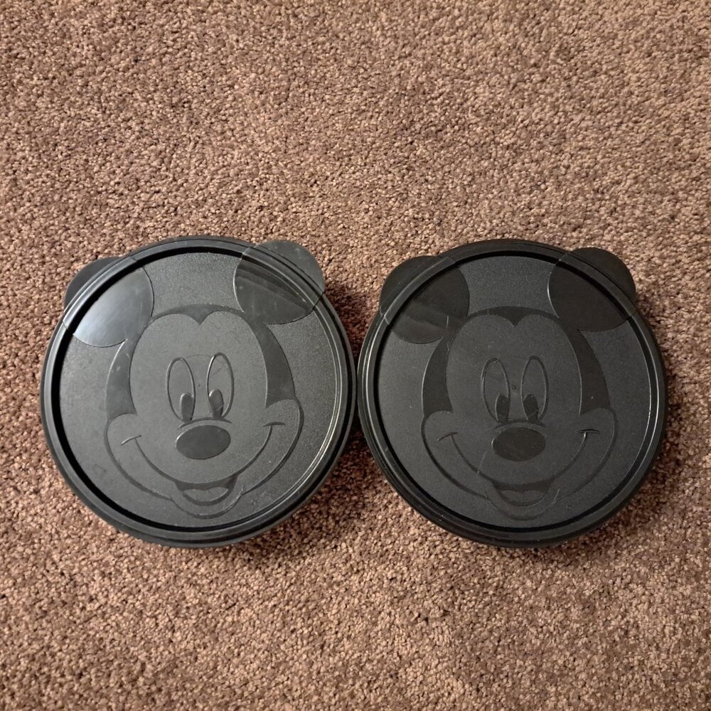 Disney Mickey Mouse Tupperware 2 500ml 6 inch diameter bowls with lids 6403B-4&5 - Picture 8 of 9
